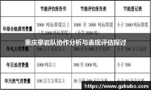 重庆攀岩队协作分析与表现评估探讨